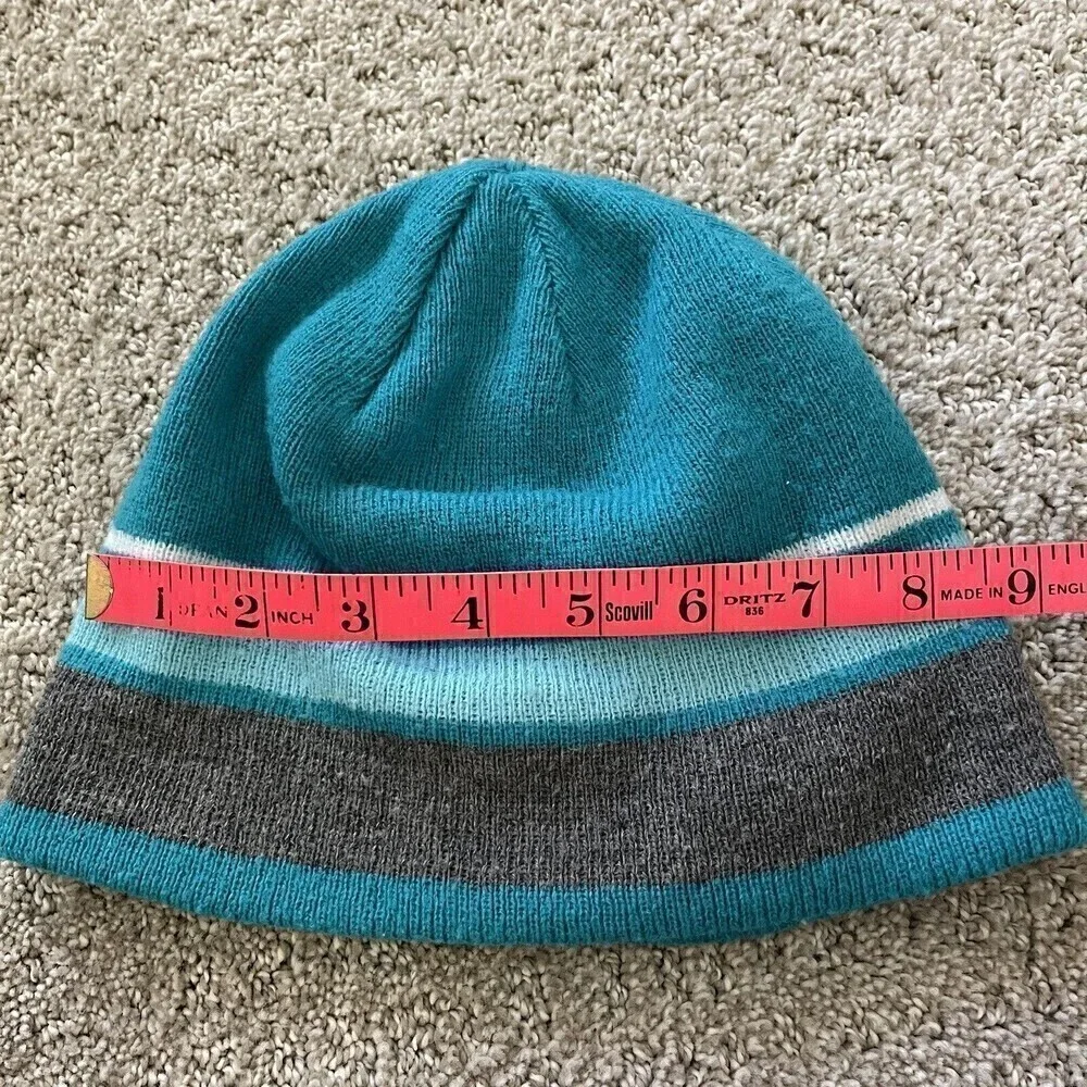 Gerry Turquoise Gray Beanie Hat Boys Girls Snow Winter Outdoor Fall Lightweight